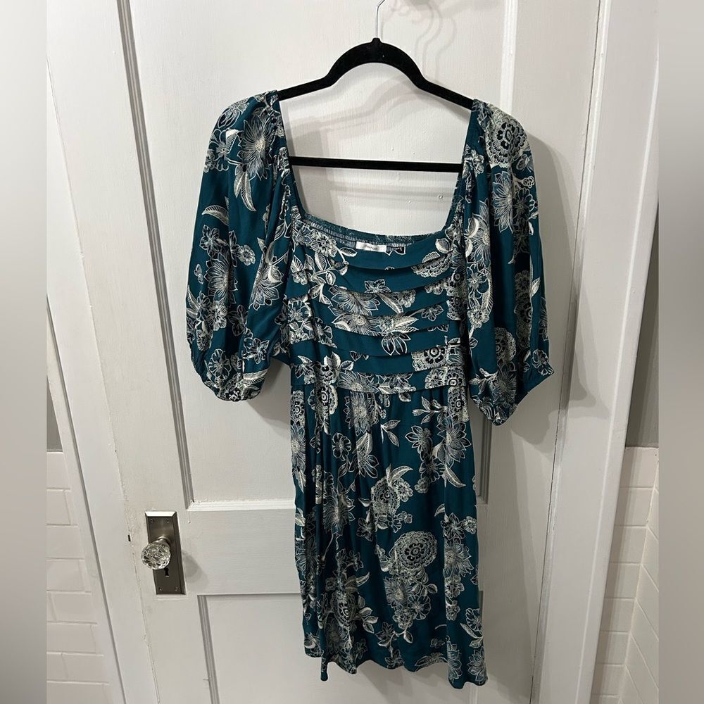 Floral Teal Women's Dress